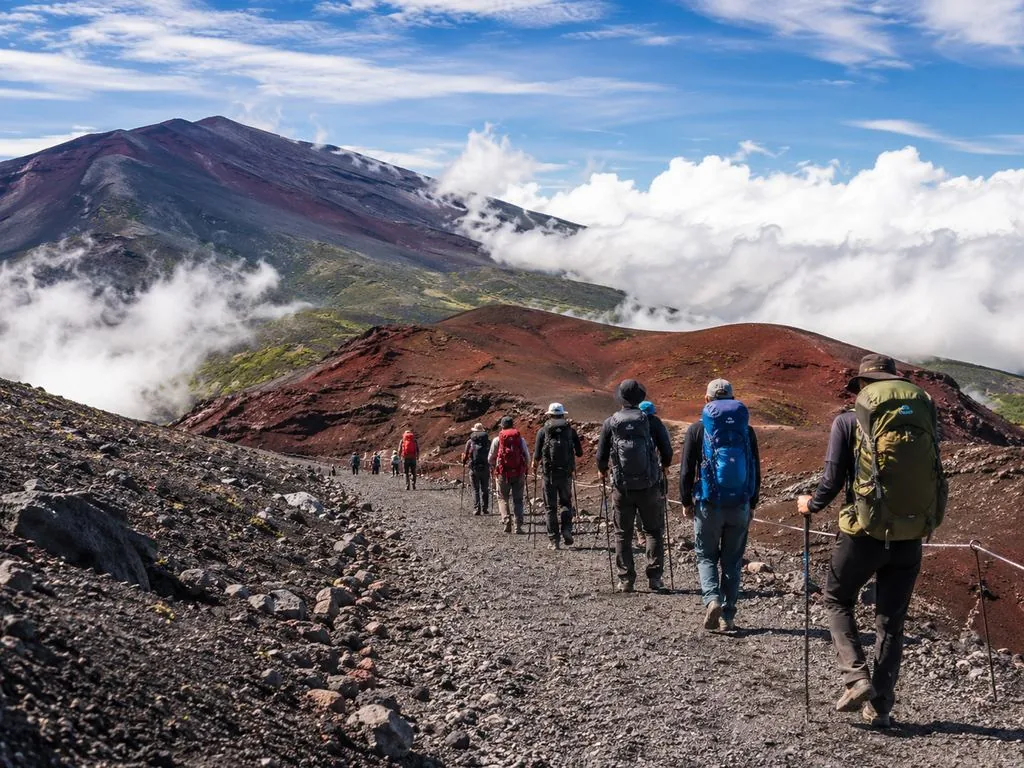 The Yoshida Trail leaving the 5th Station toward the summit